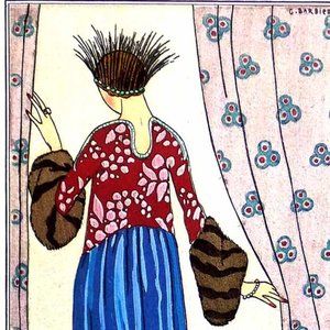 George Barbier 1913 Woman in Theater Coat